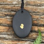 22ct Natural NZ West Coast One Gold & Stone Pendant