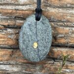22ct Natural NZ West Coast One Gold & Stone Pendant
