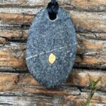 22ct Natural NZ West Coast One Gold & Stone Pendant