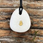 22ct Natural NZ West Coast One Gold & Stone Pendant