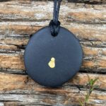 22ct Natural NZ West Coast One Gold & Stone Pendant