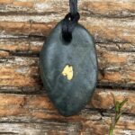 22ct Natural NZ West Coast One Gold & Stone Pendant