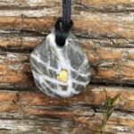 22ct Natural NZ West Coast One Gold & Stone Pendant