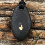 22ct Natural NZ West Coast One Gold & Stone Pendant