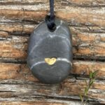 22ct Natural NZ West Coast One Gold & Stone Pendant