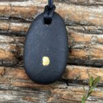 22ct Natural NZ West Coast One Gold & Stone Pendant