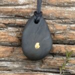 22ct Natural NZ West Coast One Gold & Stone Pendant