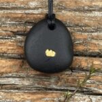 22ct Natural NZ West Coast One Gold & Stone Pendant