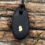 22ct Natural NZ West Coast One Gold & Stone Pendant