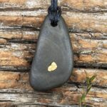 22ct Natural NZ West Coast One Gold & Stone Pendant