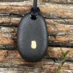 22ct Natural NZ West Coast One Gold & Stone Pendant