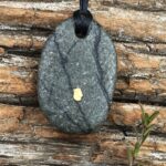 22ct Natural NZ West Coast One Gold & Stone Pendant