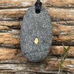 22ct Natural NZ West Coast One Gold & Stone Pendant