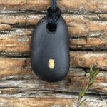 22ct Natural NZ West Coast One Gold & Stone Pendant