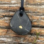 22ct Natural NZ West Coast One Gold & Stone Pendant