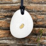 22ct Natural NZ West Coast One Gold & Stone Pendant