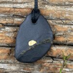 22ct Natural NZ West Coast One Gold & Stone Pendant