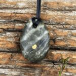 22ct Natural NZ West Coast One Gold & Stone Pendant