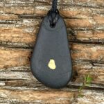 22ct Natural NZ West Coast One Gold & Stone Pendant