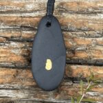 22ct Natural NZ West Coast One Gold & Stone Pendant