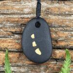 22ct Natural NZ West Coast Three Gold & Stone Pendant
